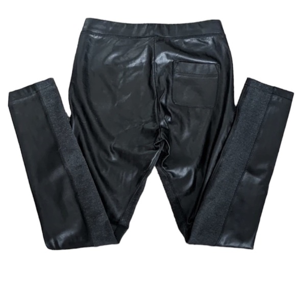 Aritzia Wilfred faux leather leggings with dark grey cotton sides panel - Picture 5 of 7